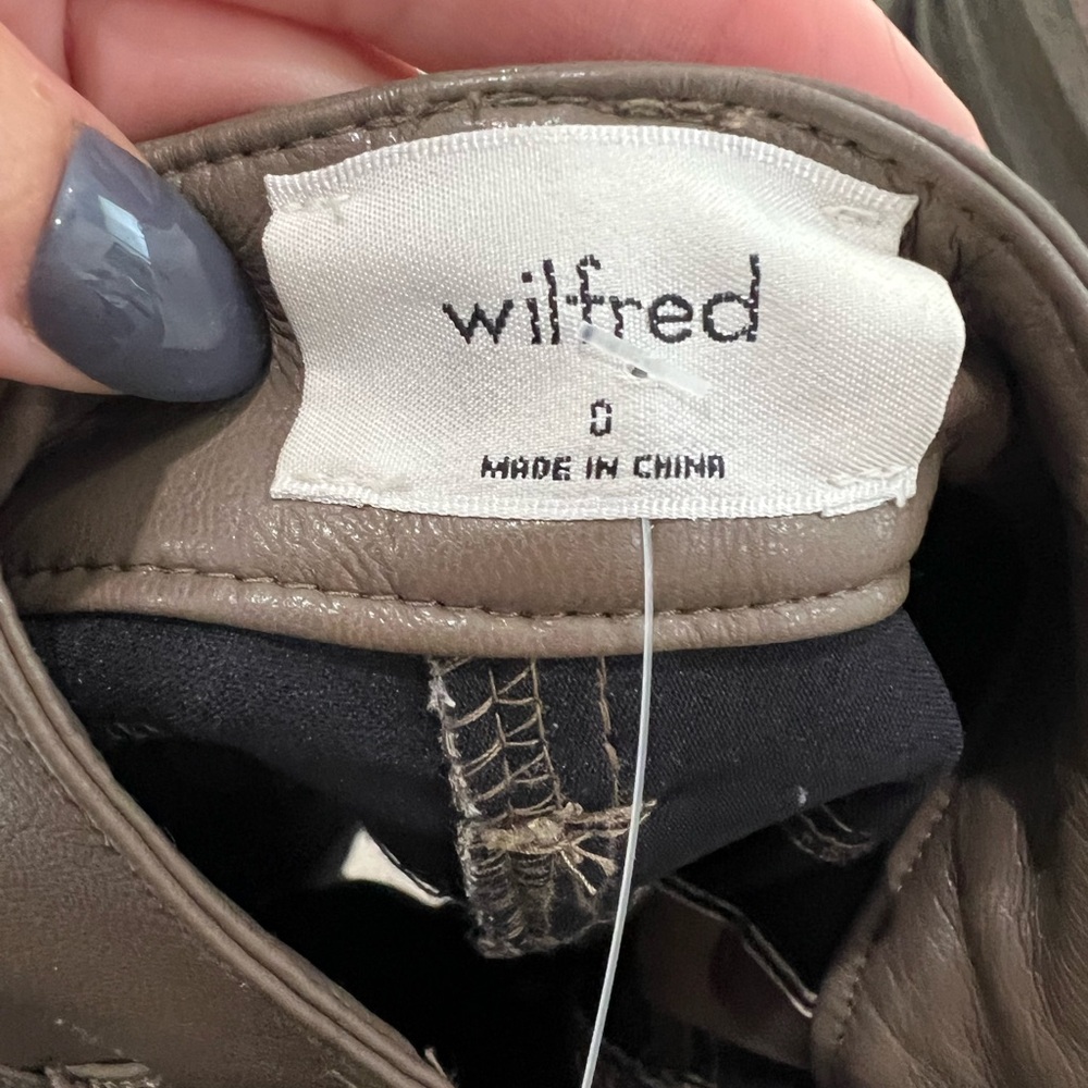NWOT Wilfred Melina Leather pant (BROWN) - Picture 4 of 6